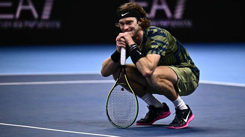 ATP Finals: Andrey Rublev fights back to beat Stefanos Tsitsipas and clinch last-four spot