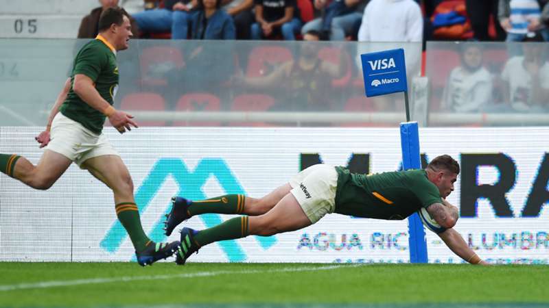 Argentina 20-36 South Africa: Springboks seal late bonus point to move level with New Zealand Argentina 20-36 South Africa: Springboks seal late bonus point to move level with New Zealand