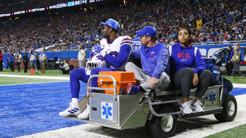 Von Miller to undergo scans after exiting Buffalo Bills game with knee injury Von Miller to undergo scans after exiting Buffalo Bills game with knee injury