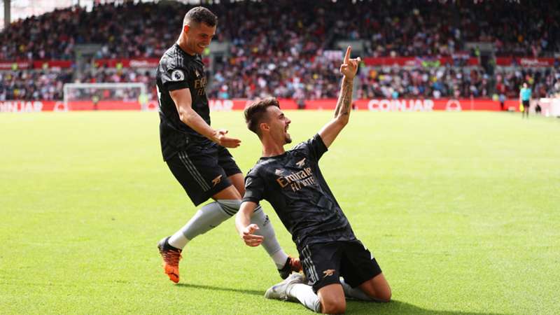 Brentford 0-3 Arsenal: Vieira strikes on full Premier League debut as Gunners return to summit Brentford 0-3 Arsenal: Vieira strikes on full Premier League debut as Gunners return to summit